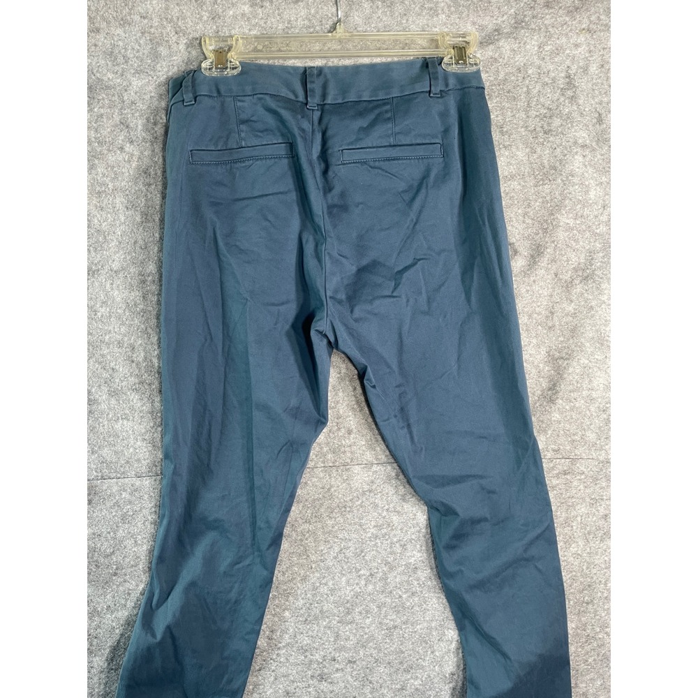 Loft Womens 2P Petite Skinny Ankle Pants Teal Blue Seam Front Trousers Stretch - Picture 7 of 8